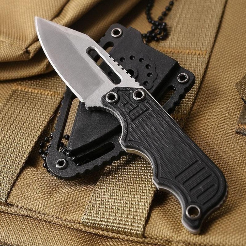 Everyday Carry (Edc) Knife - Cuchillo de cuello portátil con funda