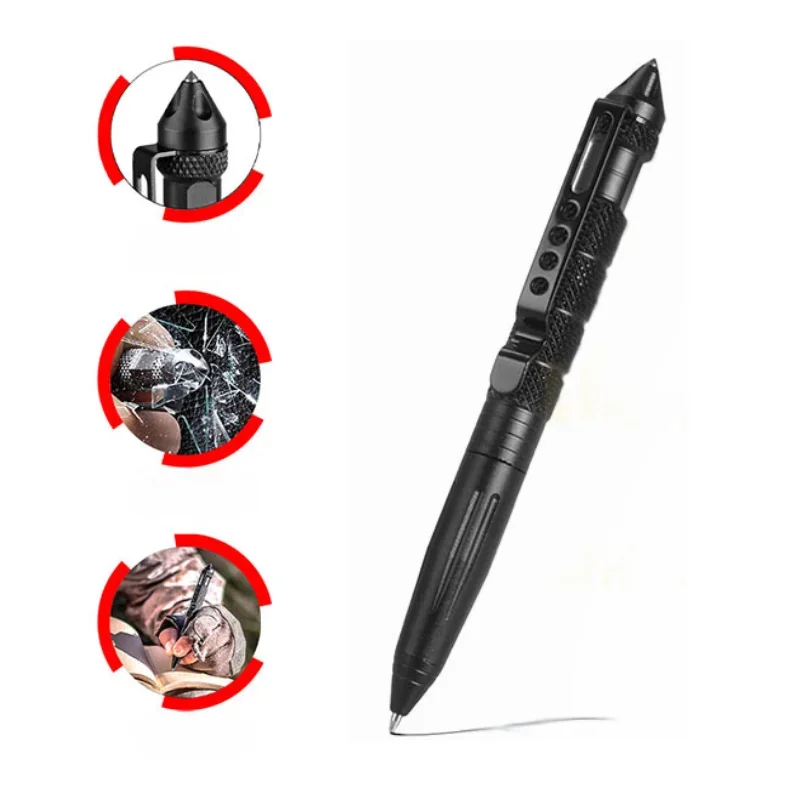 Pen Tactical Glass - Bolígrafo táctico multifuncional de autodefensa, herramienta