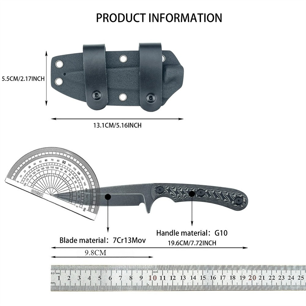 Cuchillos de hoja fija Full Ta - Everyday Carry (Edc) Knife reseña y precio