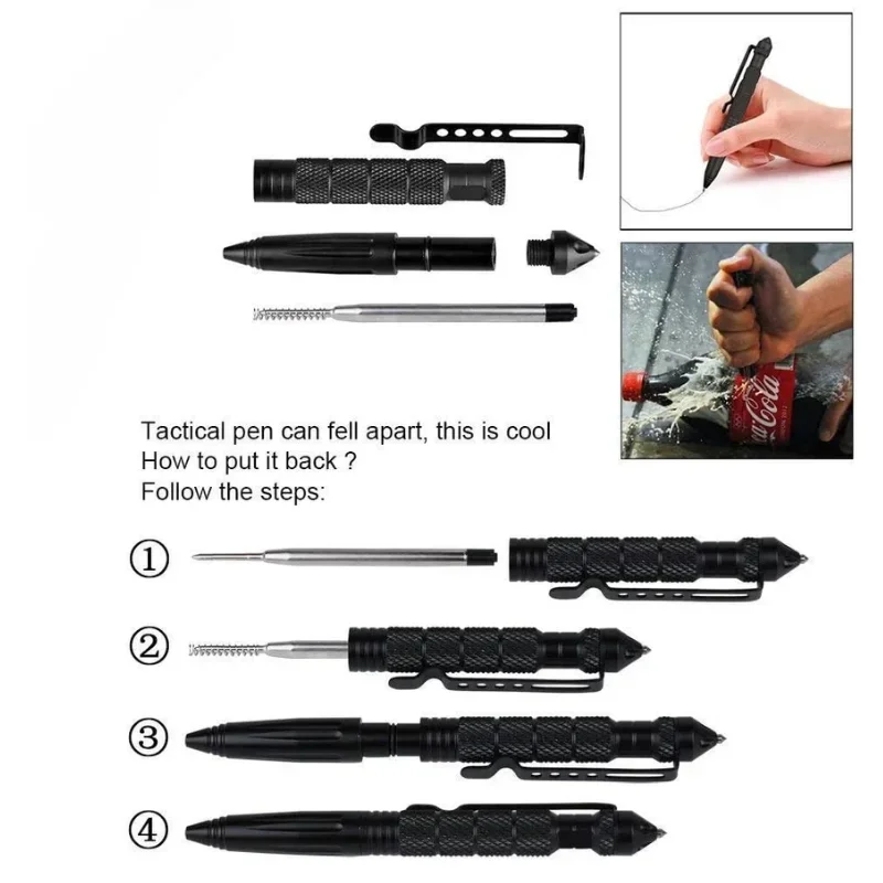 Bolígrafo táctico multifuncion - Pen Tactical Glass reseña y precio